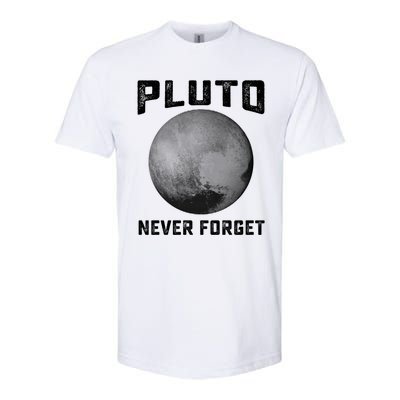 Pluto Never Forget Gift Funny Science Funny Gift Softstyle® CVC T-Shirt