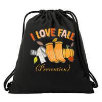 Pt Nurse Fall I Love Fall Prevention Fall Physical Therapy Drawstring Bag