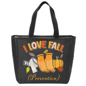 Pt Nurse Fall I Love Fall Prevention Fall Physical Therapy Zip Tote Bag