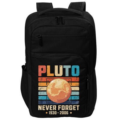 Pluto Never Forge Funny Space Science Impact Tech Backpack