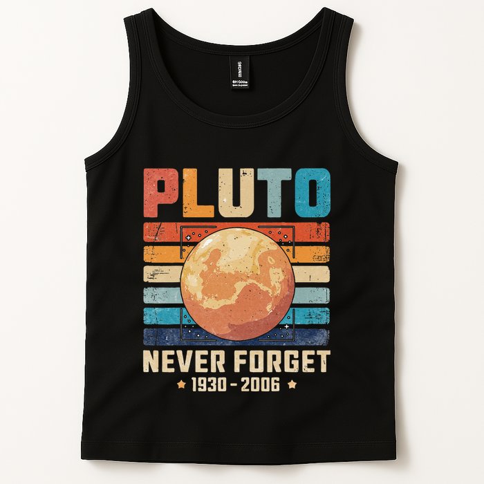 Pluto Never Forge Funny Space Science Tank Top