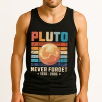 Pluto Never Forge Funny Space Science Tank Top