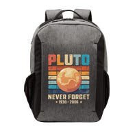 Pluto Never Forge Funny Space Science Vector Backpack