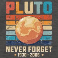 Pluto Never Forge Funny Space Science Vector Backpack