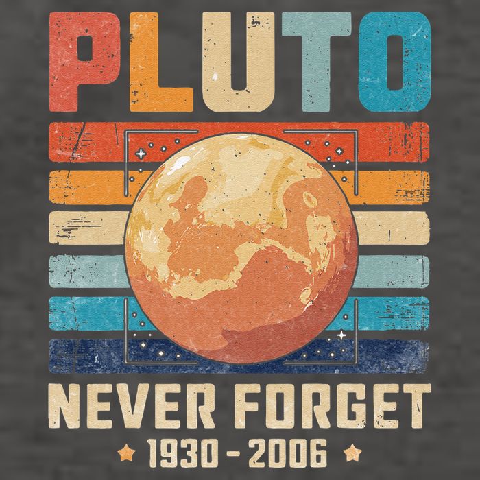 Pluto Never Forge Funny Space Science Vector Backpack