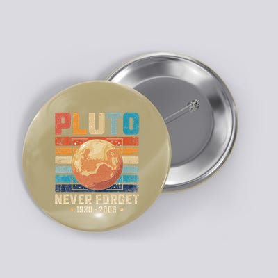 Pluto Never Forge Funny Space Science Button