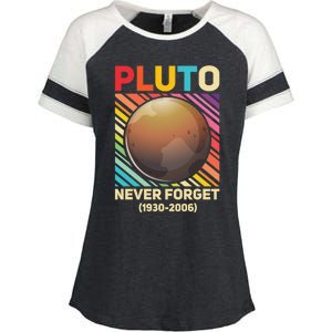 Pluto Never Forget Tee Gift Enza Ladies Jersey Colorblock Tee