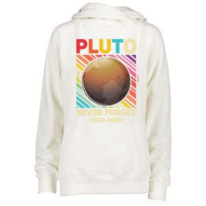 Pluto Never Forget Tee Gift Womens Funnel Neck Pullover Hood