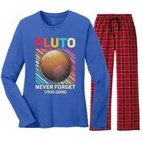 Pluto Never Forget Tee Gift Women's Long Sleeve Flannel Pajama Set 