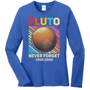 Pluto Never Forget Tee Gift Ladies Long Sleeve Shirt