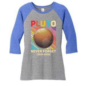 Pluto Never Forget Tee Gift Women's Tri-Blend 3/4-Sleeve Raglan Shirt