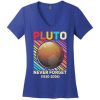 Pluto Never Forget Tee Gift Women's V-Neck T-Shirt