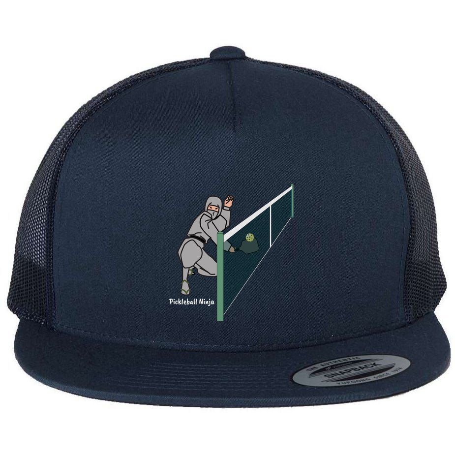 Pickleball Ninja, Fun Pickleball, Pickleball For Life Flat Bill Trucker Hat