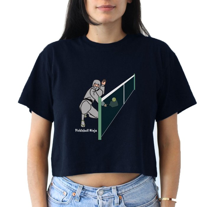 Pickleball Ninja, Fun Pickleball, Pickleball For Life Women's Crop Top Tee