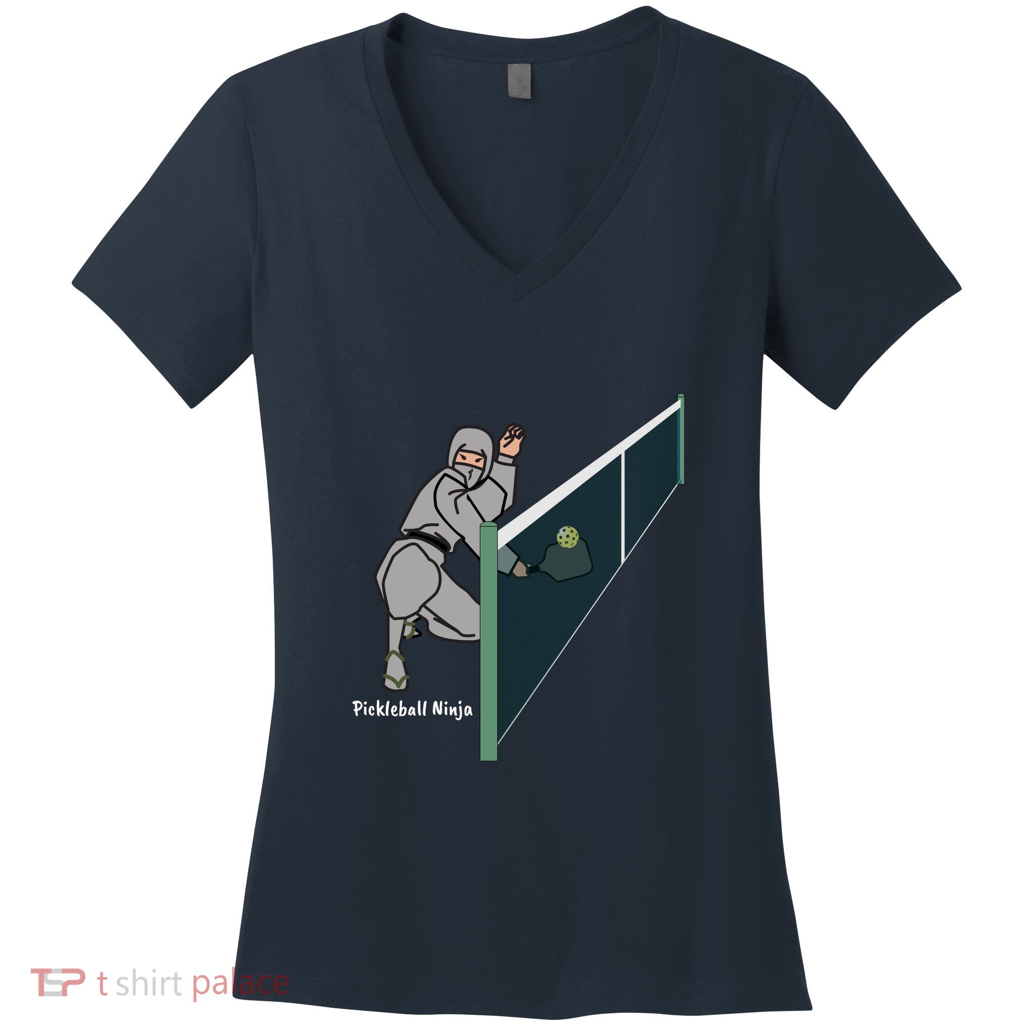 Pickleball Ninja, Fun Pickleball, Pickleball For Life Women's V-Neck T-Shirt