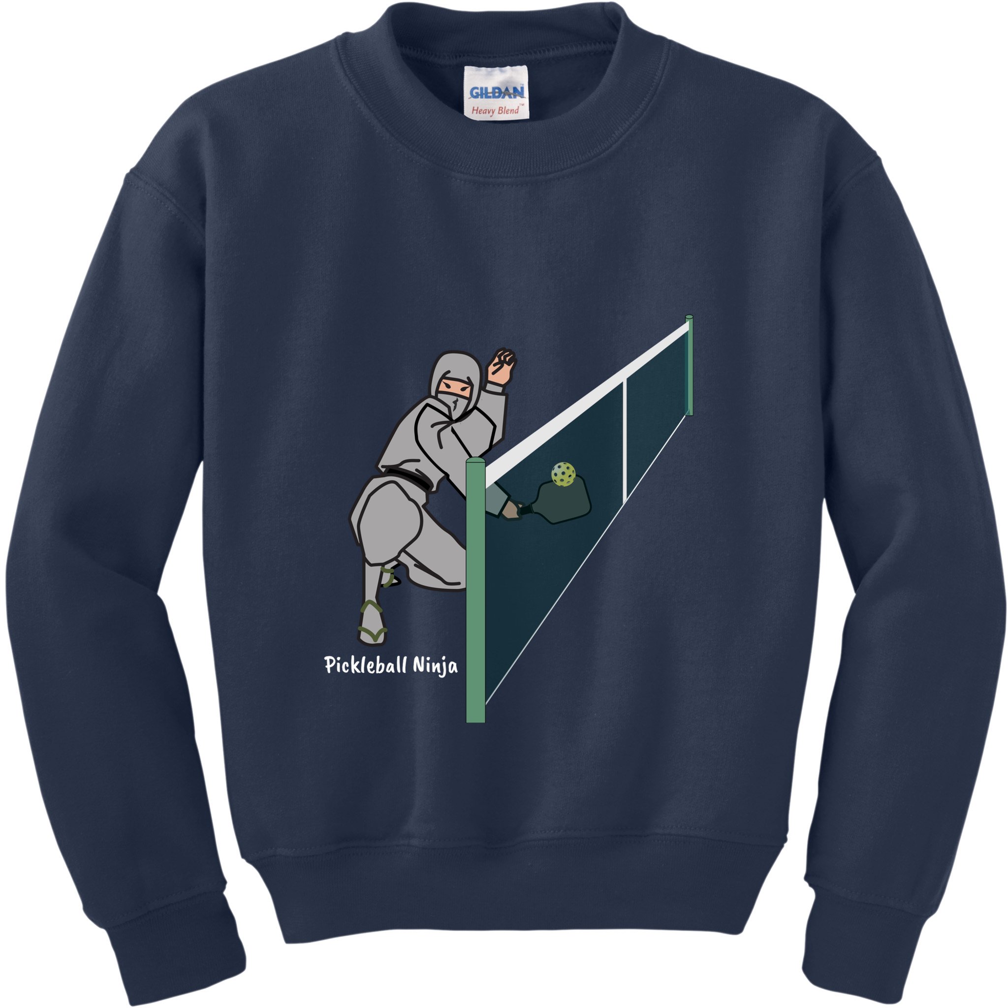 Pickleball Ninja, Fun Pickleball, Pickleball For Life Kids Sweatshirt
