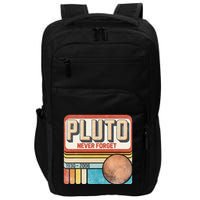 Pluto Never Forge Funny Space Science Impact Tech Backpack
