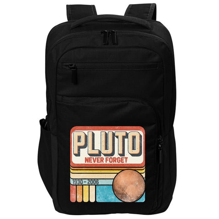 Pluto Never Forge Funny Space Science Impact Tech Backpack