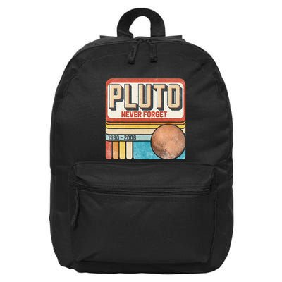 Pluto Never Forge Funny Space Science 16 in Basic Backpack