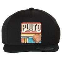 Pluto Never Forge Funny Space Science Wool Snapback Cap