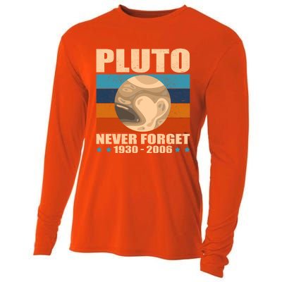 Pluto Never Forget Old Planet Dwarf Planet Great Gift Cooling Performance Long Sleeve Crew