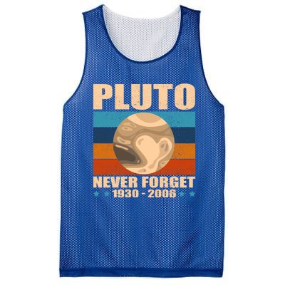 Pluto Never Forget Old Planet Dwarf Planet Great Gift Mesh Reversible Basketball Jersey Tank