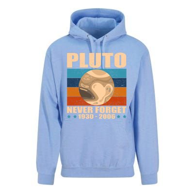 Pluto Never Forget Old Planet Dwarf Planet Great Gift Unisex Surf Hoodie