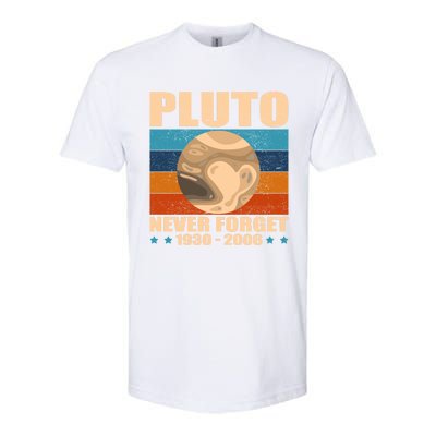 Pluto Never Forget Old Planet Dwarf Planet Great Gift Softstyle CVC T-Shirt