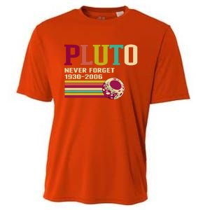 Pluto Never Forget 19302006 Solar System Planet Cooling Performance Crew T-Shirt