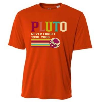 Pluto Never Forget 19302006 Solar System Planet Cooling Performance Crew T-Shirt