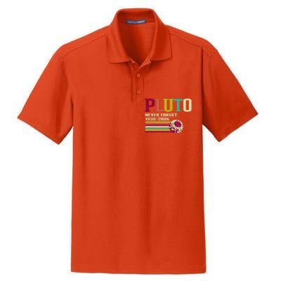 Pluto Never Forget 19302006 Solar System Planet Dry Zone Grid Polo