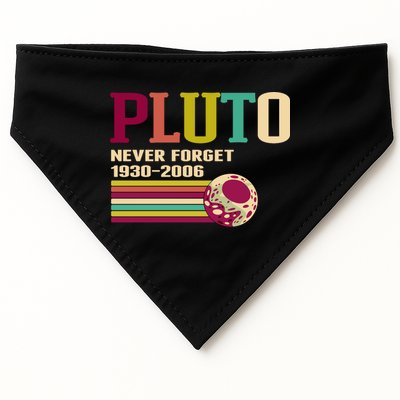 Pluto Never Forget 19302006 Solar System Planet USA-Made Doggie Bandana