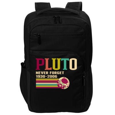 Pluto Never Forget 19302006 Solar System Planet Impact Tech Backpack