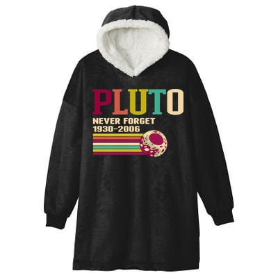 Pluto Never Forget 19302006 Solar System Planet Hooded Wearable Blanket