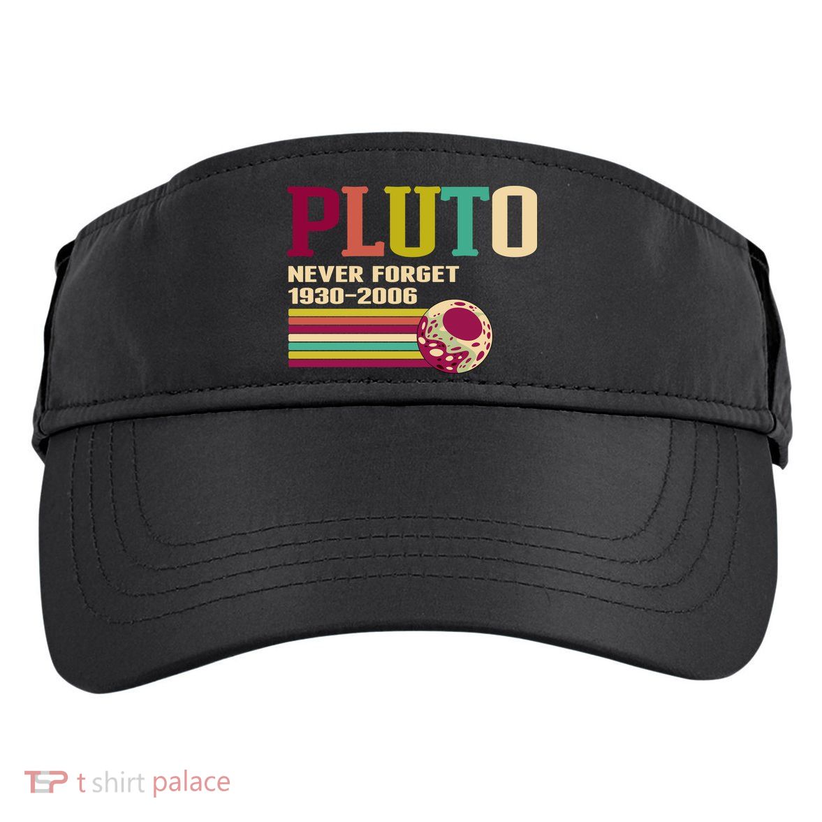 Pluto Never Forget 19302006 Solar System Planet Adult Drive Performance Visor