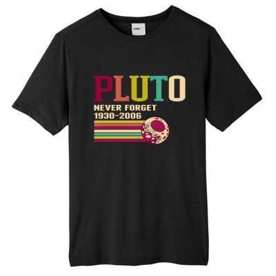 Pluto Never Forget 19302006 Solar System Planet Tall Fusion ChromaSoft Performance T-Shirt