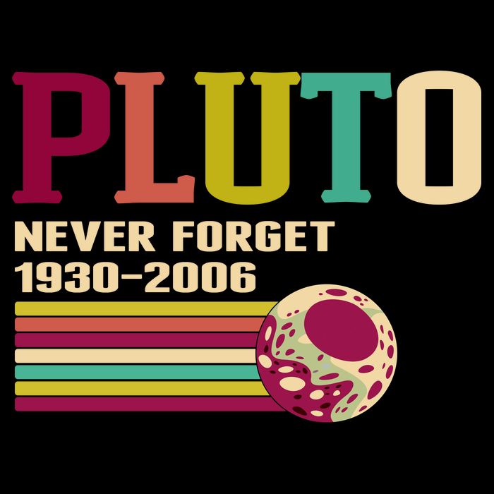 Pluto Never Forget 19302006 Solar System Planet Drawstring Bag