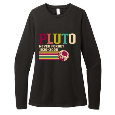 Pluto Never Forget 19302006 Solar System Planet Womens CVC Long Sleeve Shirt