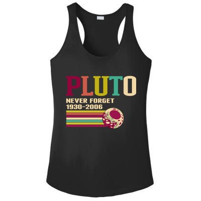 Pluto Never Forget 19302006 Solar System Planet Ladies PosiCharge Competitor Racerback Tank