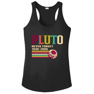 Pluto Never Forget 19302006 Solar System Planet Ladies PosiCharge Competitor Racerback Tank