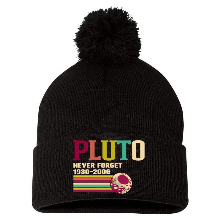 Pluto Never Forget 19302006 Solar System Planet Pom Pom 12in Knit Beanie