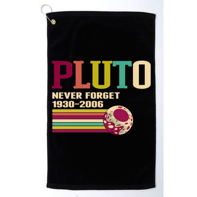 Pluto Never Forget 19302006 Solar System Planet Golf Towel