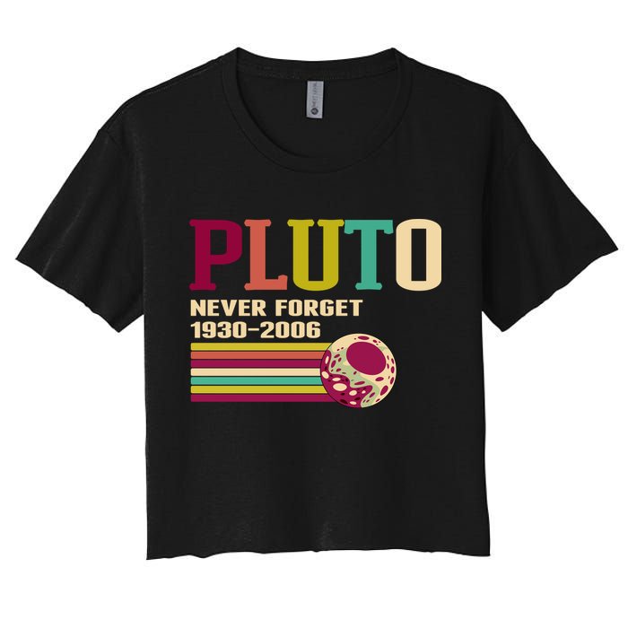 Pluto Never Forget 19302006 Solar System Planet Crop Top