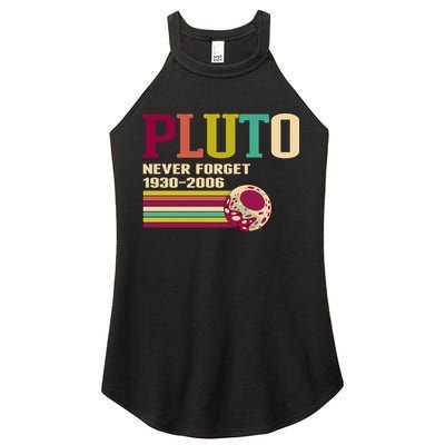 Pluto Never Forget 19302006 Solar System Planet Women's Perfect Tri Rocker Tank