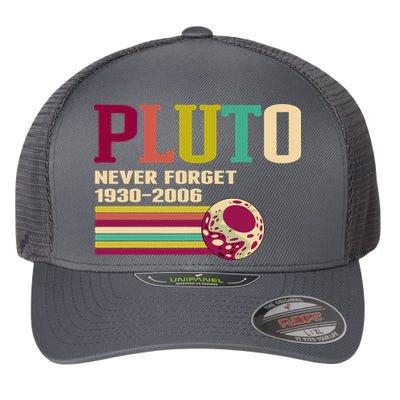 Pluto Never Forget 19302006 Solar System Planet Flexfit Unipanel Trucker Cap
