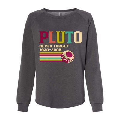 Pluto Never Forget 19302006 Solar System Planet Womens California Wash Sweatshirt