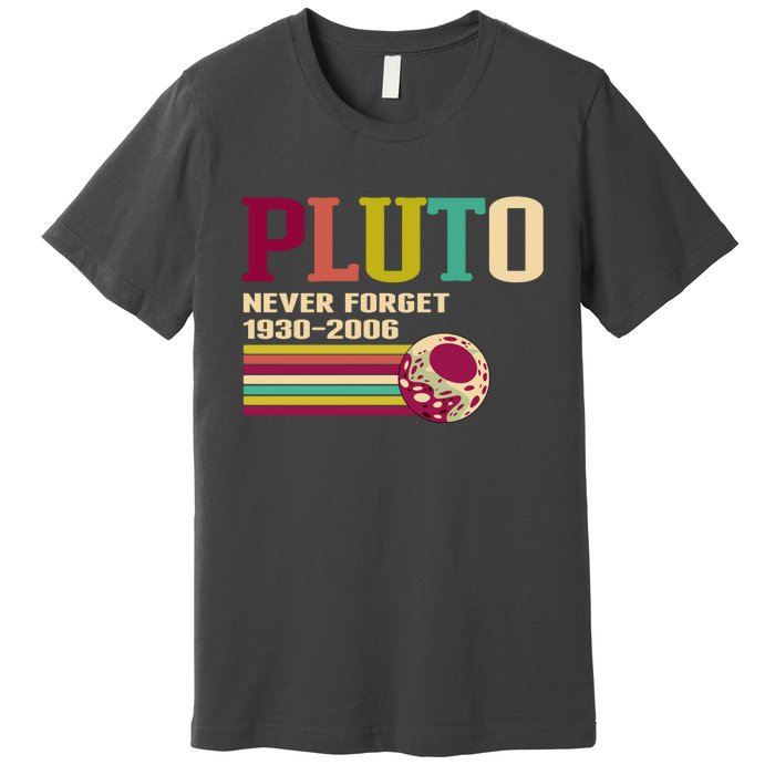 Pluto Never Forget 19302006 Solar System Planet Premium T-Shirt