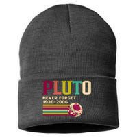 Pluto Never Forget 19302006 Solar System Planet Sustainable Knit Beanie