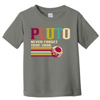 Pluto Never Forget 19302006 Solar System Planet Toddler T-Shirt