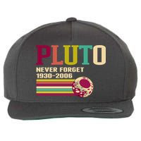 Pluto Never Forget 19302006 Solar System Planet Wool Snapback Cap
